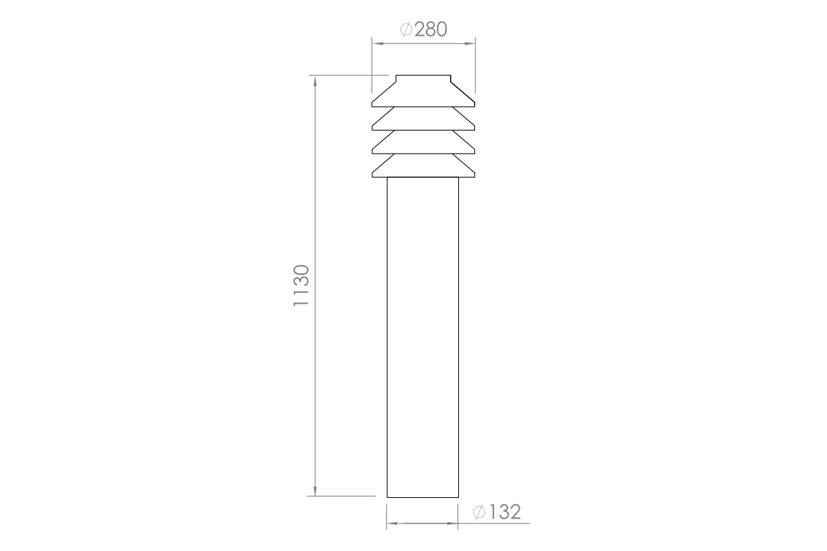 Bysted Light Bollard 